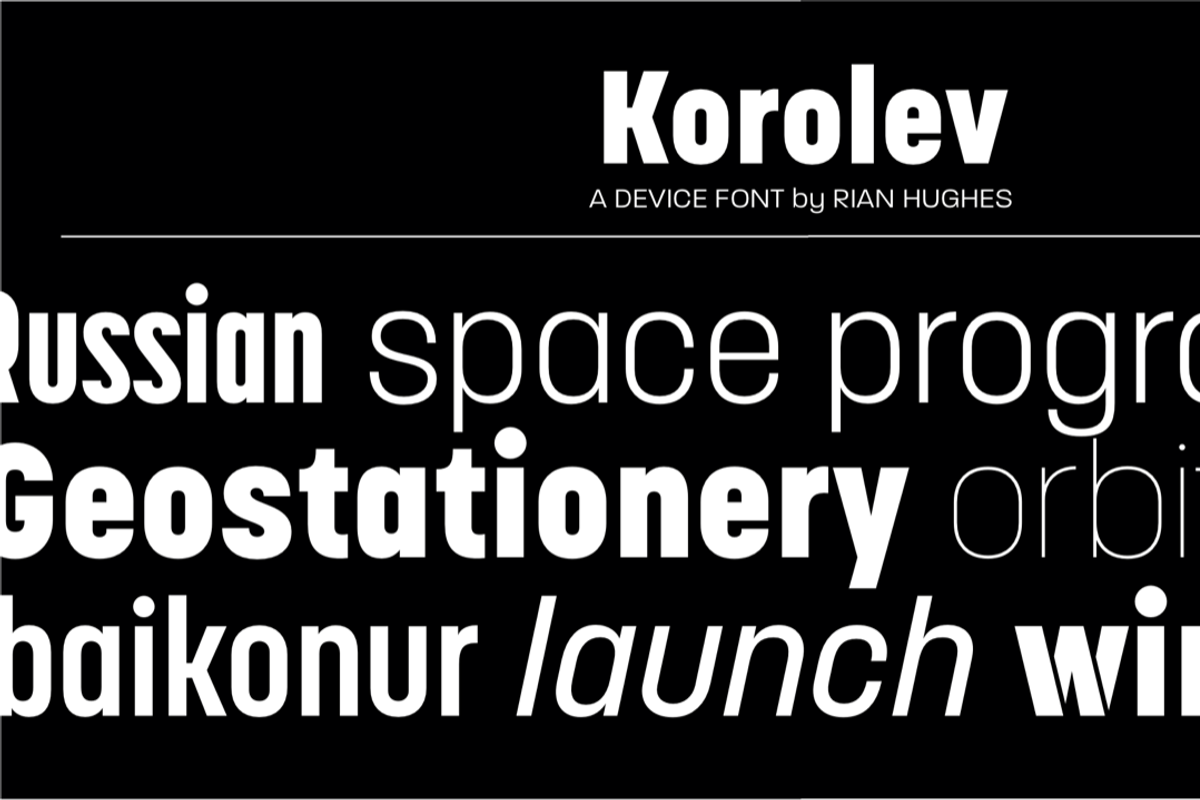 Korolev, a Sans Serif Font by Device (Photo 5 of 6)