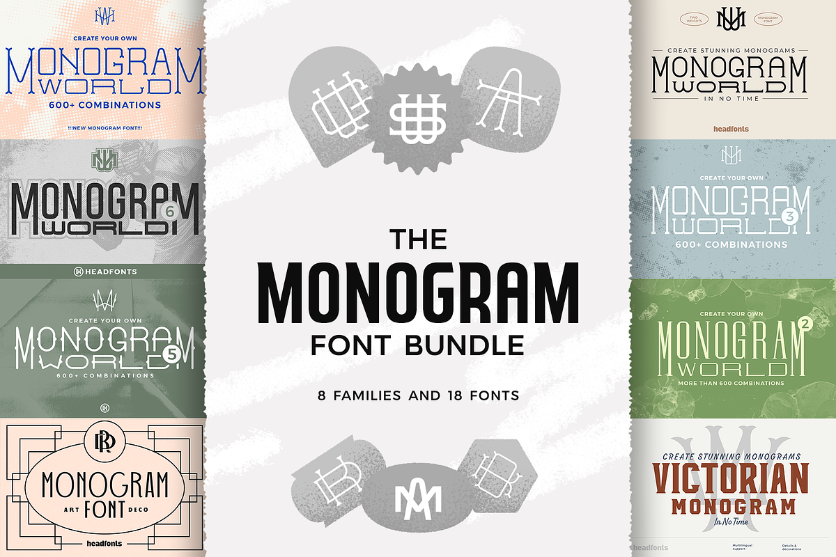 Monogram World Bundle-Monogram Font