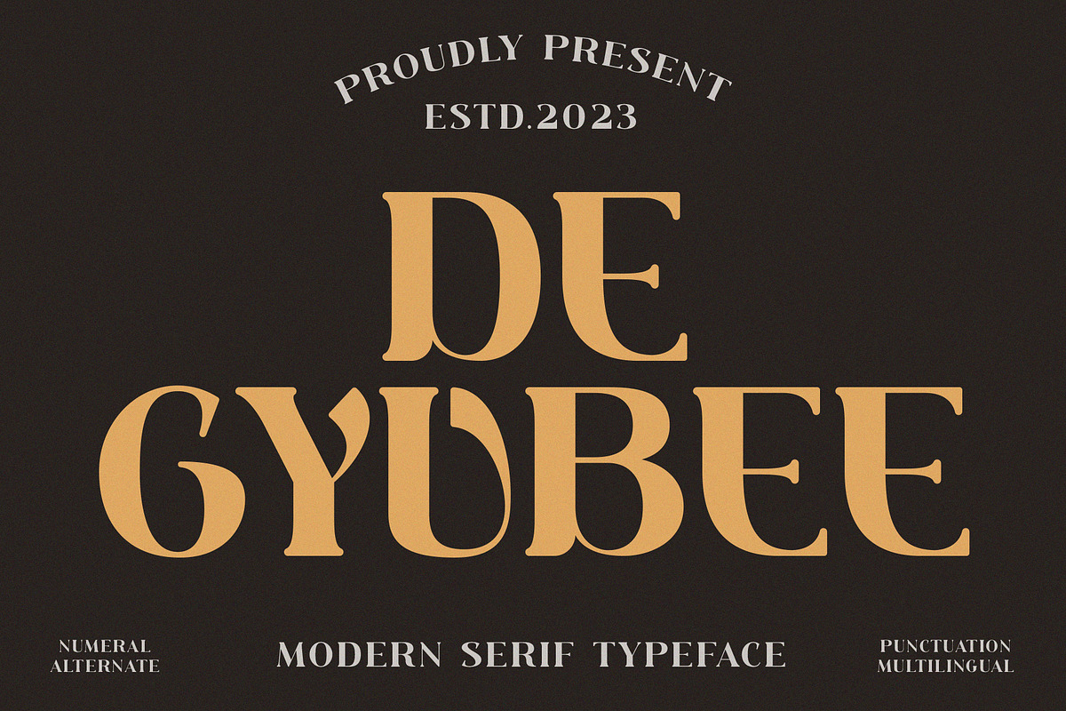 DE GYUBEE, a Serif Font by Muflieart (Photo 1 of 6)