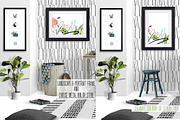 Office Rug, Wall & Frames Mock Up, a Print Template by Whimsicality (Thumbnail 3 of 6)