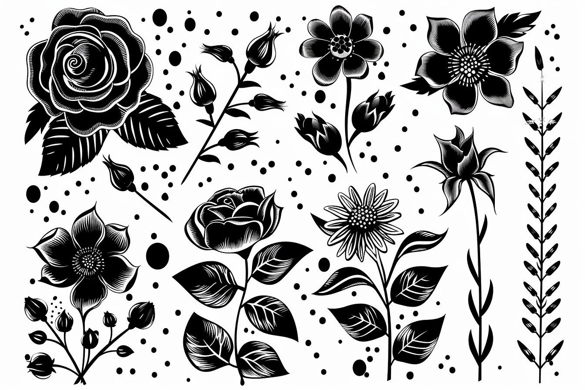 floral pattern large roses, an Illustration by Amazin_art (Photo 16 of 17)