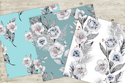 Gray roses, botanical seamless, a Pattern Graphic by NastiaDesignsPrints (Thumbnail 9 of 9)
