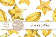 Watercolor Exotic Fruits Patterns, a Pattern Graphic by PatternPalette (Thumbnail 7 of 15)