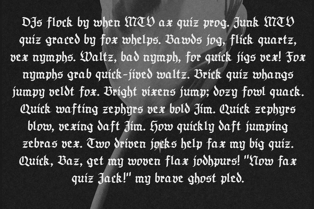 Nosticfer Gothic Handwritten Font, a Blackletter Font by Ashiya Pixel (Photo 3 of 11)