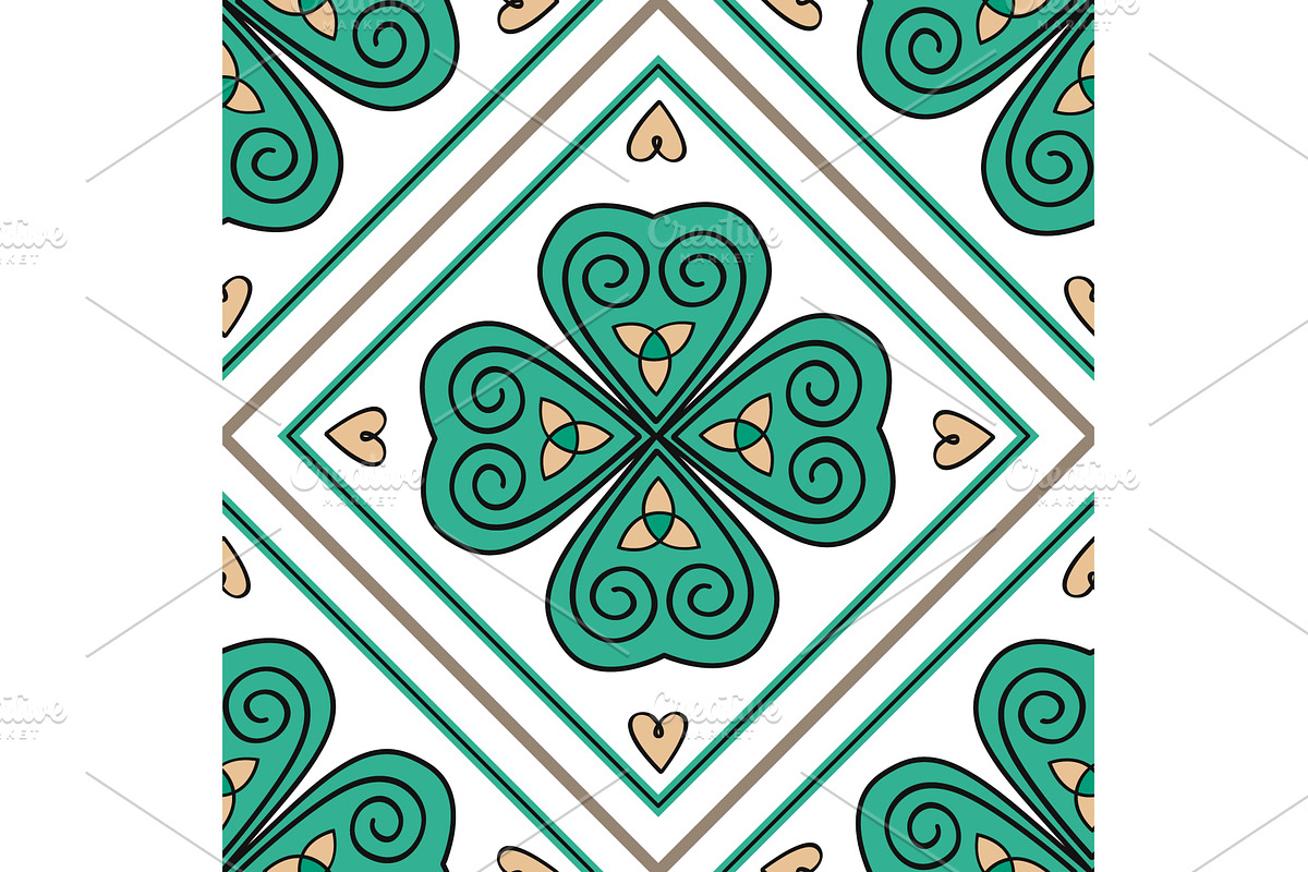 Traditional ornated tile ornament, an Object Illustration by Toltemara