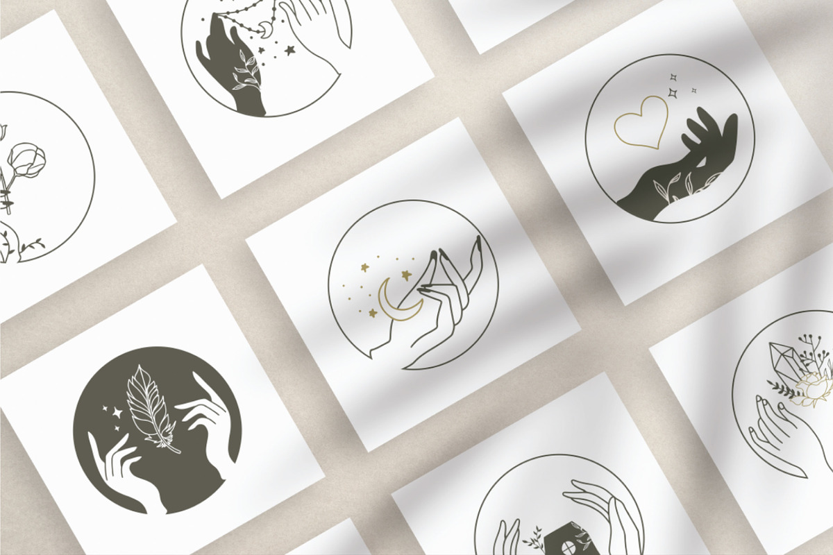 Hand logo element 1#, a Branding & Logo Template by Piixypeach (Photo 4 of 5)