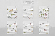 DINOSAURS watercolor set, an Animal Illustration by Natali Smolova (Thumbnail 9 of 11)