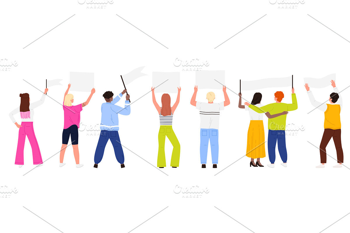 Diverse group of people stand, a Person Illustration by Flashvector