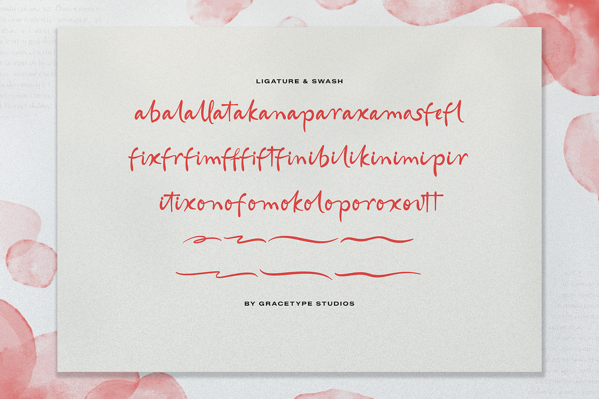 Ferdan Ligate Modern Ligature Script, a Script Font by gracetype_studio (Photo 12 of 12)