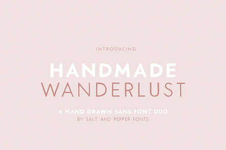Handmade Wanderlust Font Duo