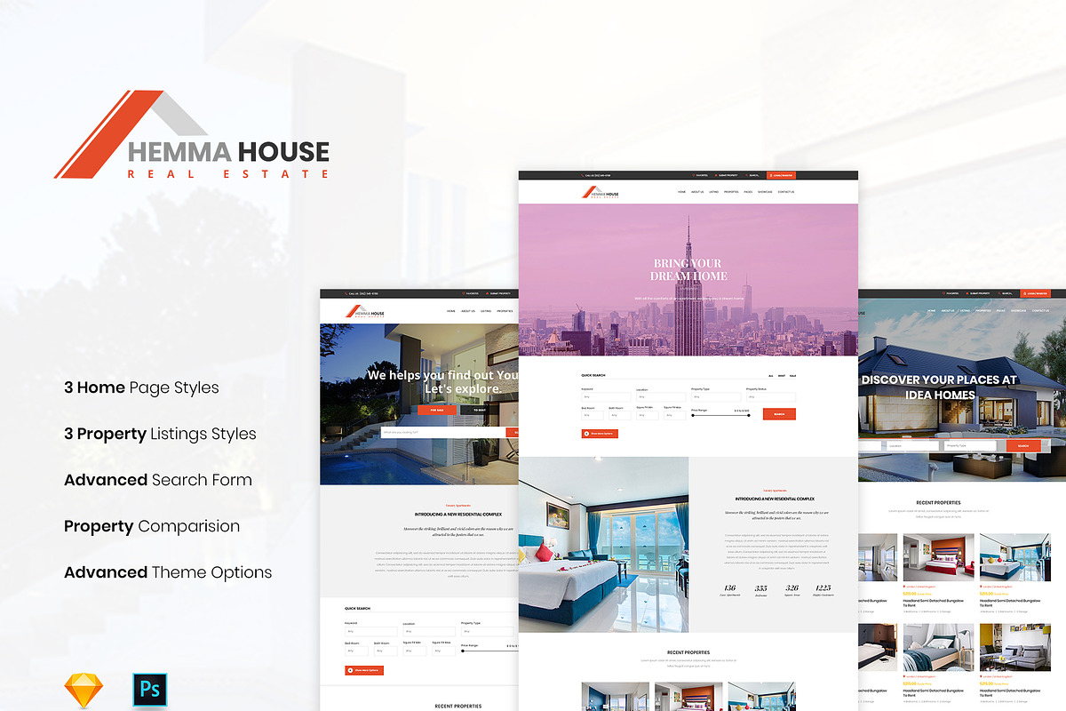 Hemma House - Real Estate Template, a Websites & App Template by EngoCreative.com (Photo 1 of 4)