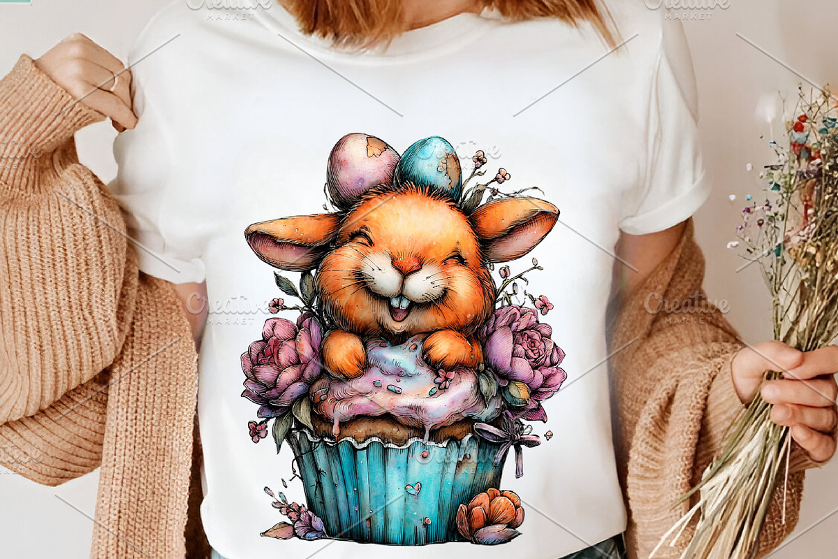 Whimsical Easter Bunny Clipart, an Illustration by Canvas Craft (Photo 4 of 6)