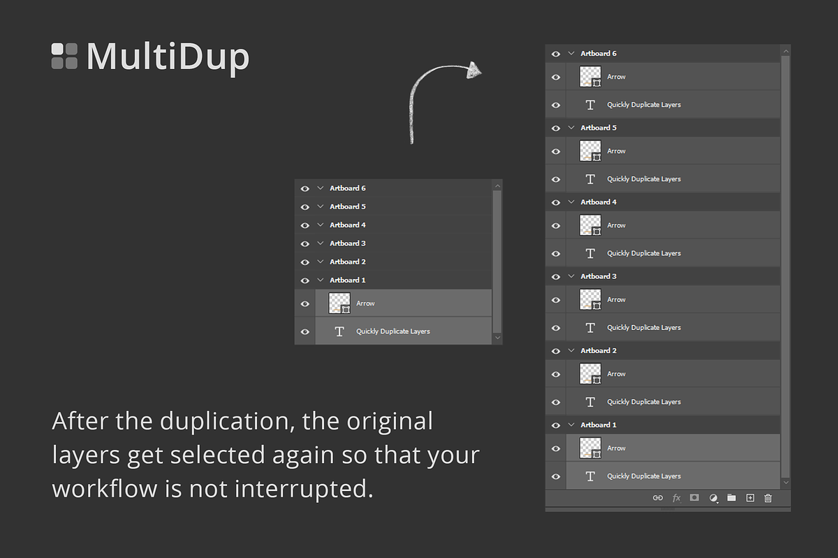 MultiDup - Batch Duplication in PS, a Plug-in Add-On by h3design (Photo 5 of 5)