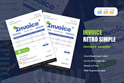 Retro Simple - Invoice, a Stationery Template by AQR Studio (Thumbnail 1 of 2)