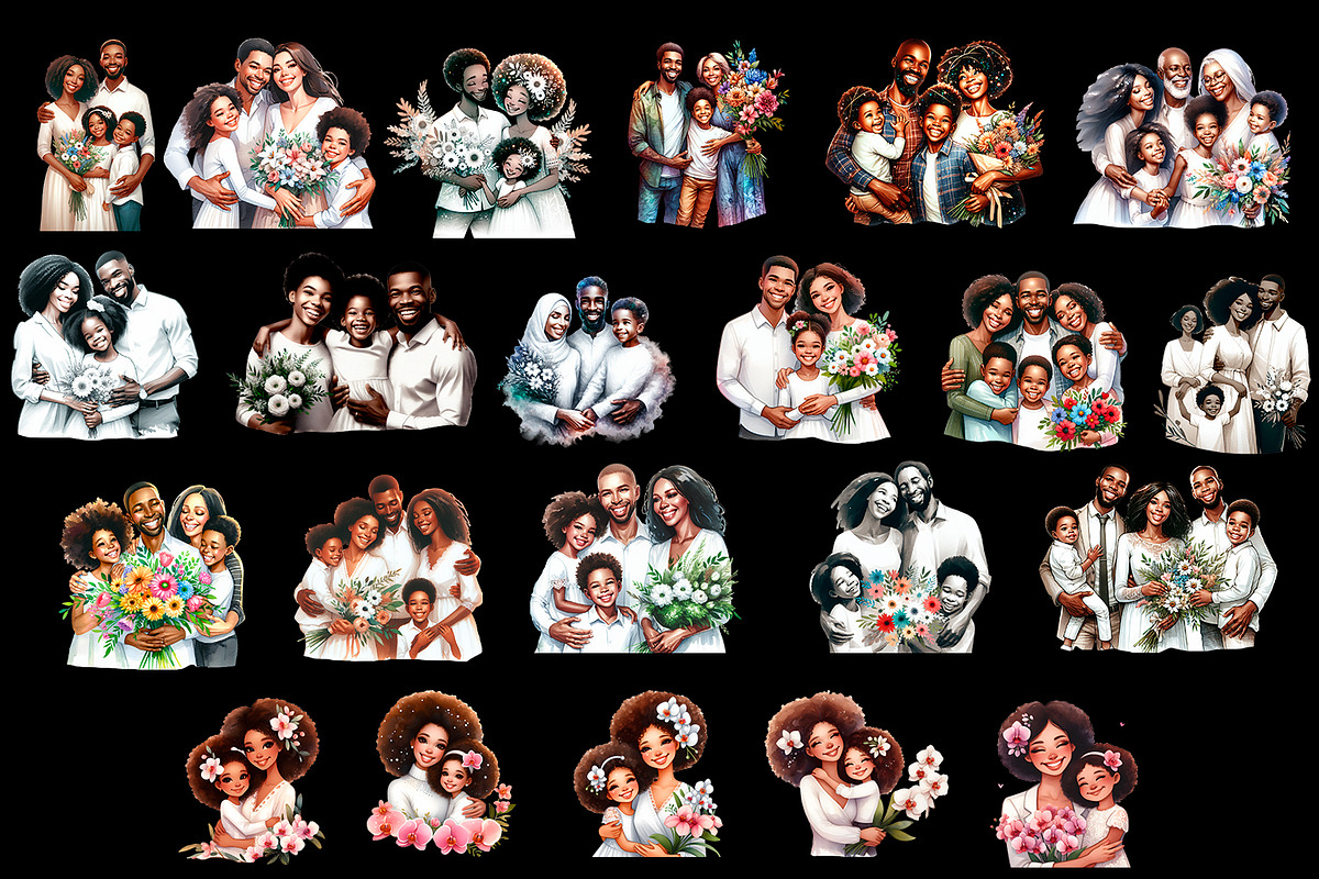 Big Family Clipart, Parental Clipart, a Person Illustration by ElenazlataArt (Photo 4 of 5)