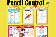 Pencil Control Tracing Workbook, an Education Illustration by Sourcedigi (Thumbnail 1 of 3)
