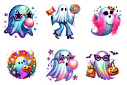 Retro Halloween Iridescent Ghost PNG, an Illustration by SinaCreation (Thumbnail 3 of 6)