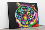 Tiger colorful popart vector artwork, an Animal Illustration by weervector (Thumbnail 1 of 2)