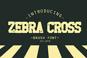 zebra cross brush font, a Blackletter Font by fluffyartstudio (Thumbnail 1 of 4)