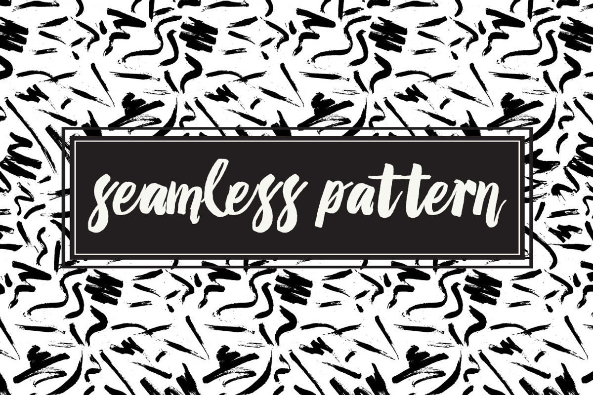 Seamless Art Brush Pattern, a Pattern Graphic by Scribbles & Snippets (Photo 1 of 2)
