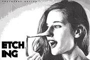 Etching Photoshop Action