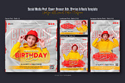 Birthday Social Media Post Bundle, a Social Media Template by Creative_View (Thumbnail 4 of 8)