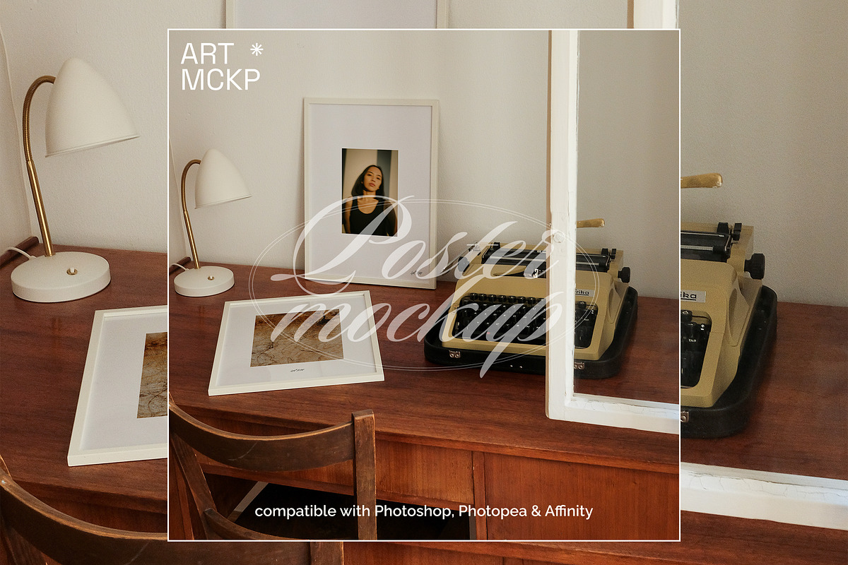 Din A Art frames interior mockup, a Merchandise Mockup by MCKP*ME (Photo 2 of 3)