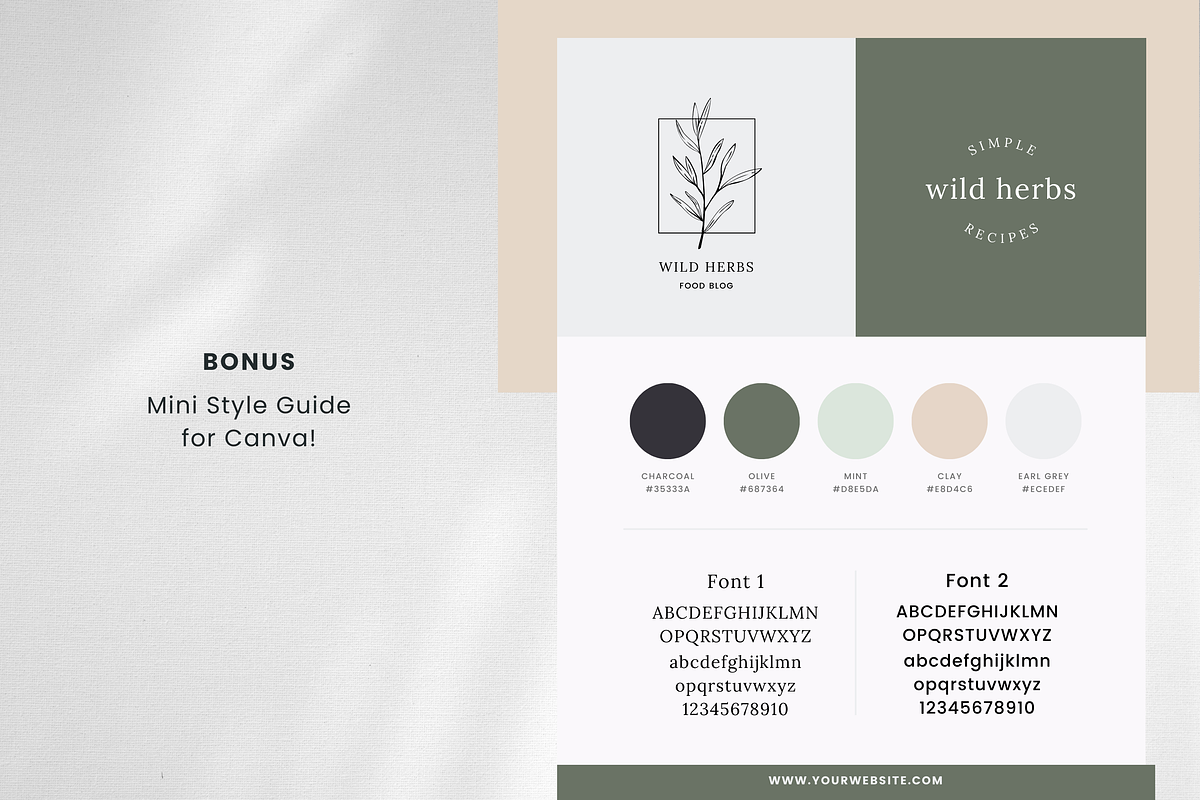 Food Blog Logo Kit for Canva