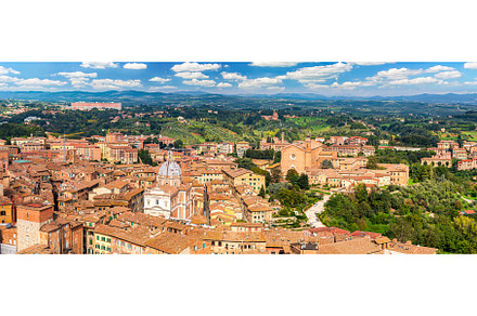 Aerial view of Siena, italy, an Architecture Photo by sborisov