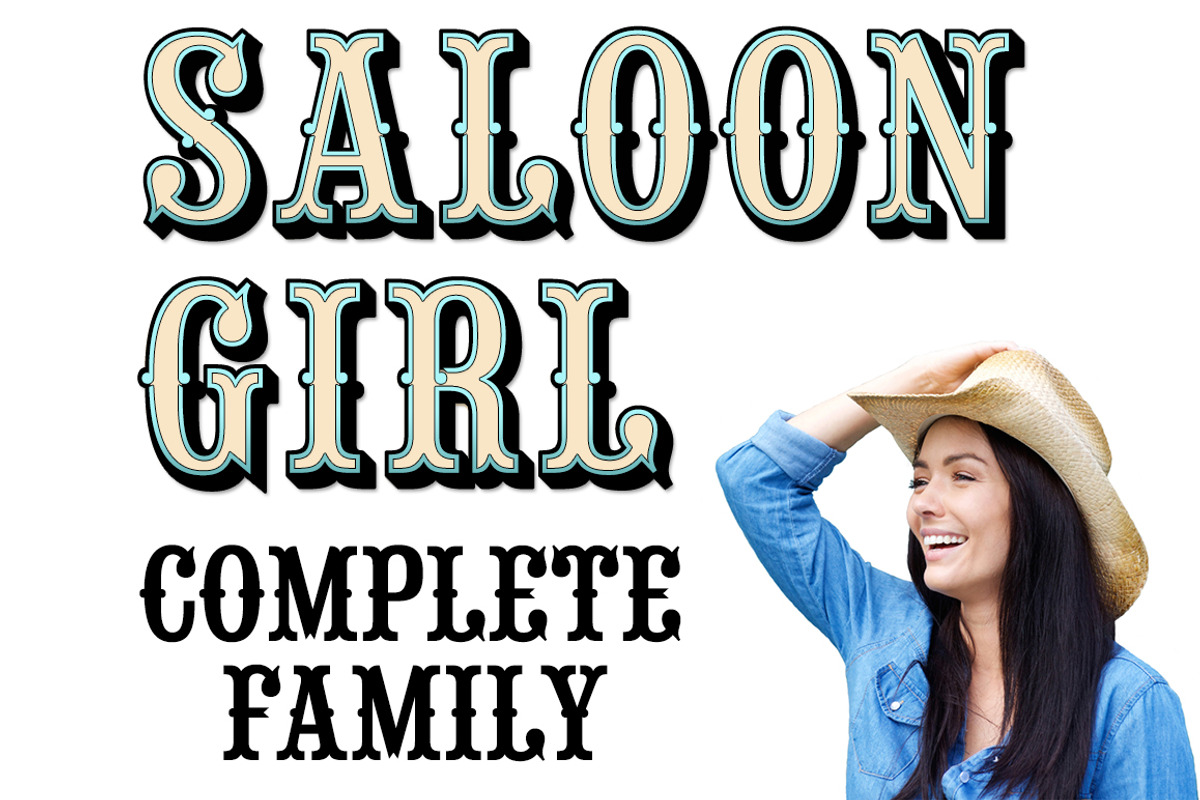 Saloon Girl Complete, a Font by FontMesa (Photo 1 of 6)
