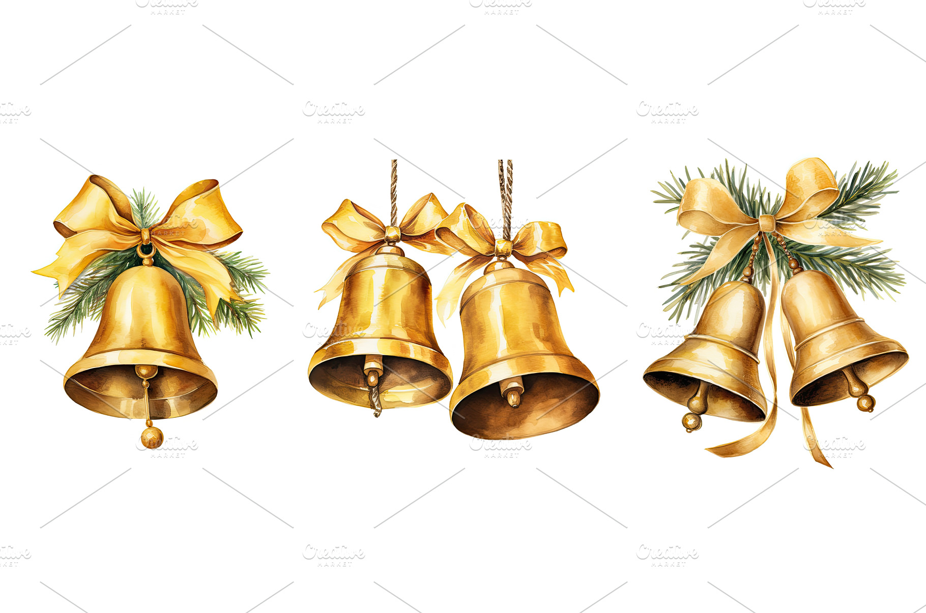 bell golden jingle bells ai, a Holiday Photo by pikepicture