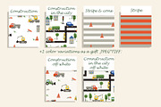 Kids Construction Seamless Patterns, a Pattern Graphic by Oksana Dovhopol Art (Thumbnail 8 of 15)