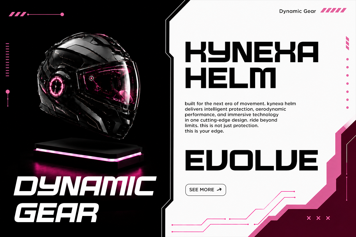 Rabios - Futuristic Tech Sans Font, a Sans Serif Font by Say Studio (Photo 2 of 10)