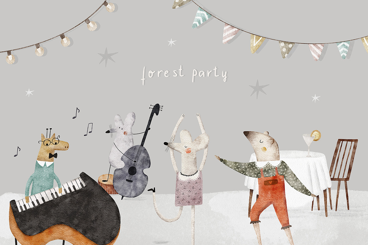 Forest Party, an Animal Illustration by Oksana Stepova (Photo 8 of 16)
