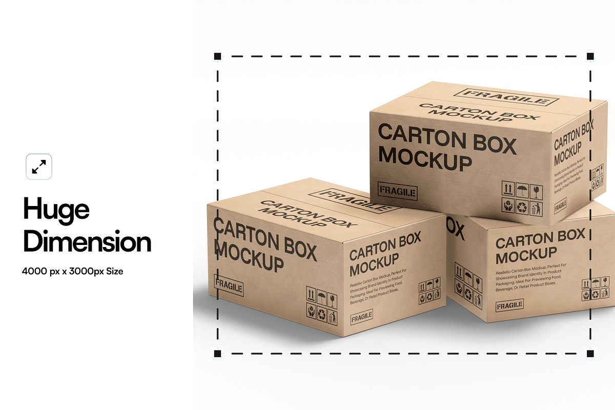 Carton Box Mockup, a Packaging Mockup by SLAB! Design (Photo 2 of 8)