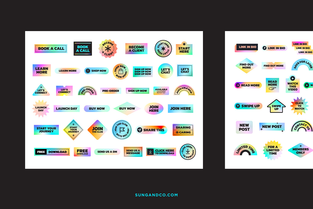 Call to Action Buttons and Stickers, an Email Template by sungandco (Photo 3 of 4)