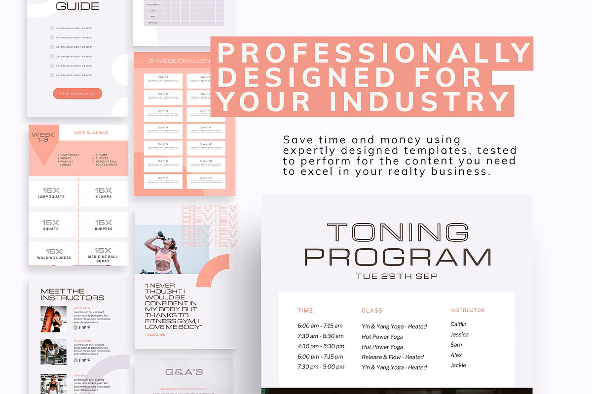 Fitness eBook Canva Template, a Magazine Template by Cultive Creative (Photo 3 of 9)
