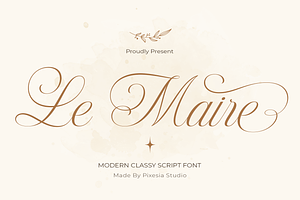 Le Maire - Modern Cursive Script