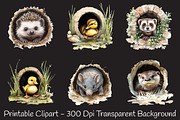 Funny Animals in Hole Clipart, an Illustration by RobertsArt (Thumbnail 5 of 7)