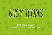 Busy Icons: 340 business icons, an Icon by Hand-Drawn Goods (Thumbnail 1 of 5)