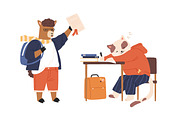 Back to school animals set, an Animal Illustration by Good Studio (Thumbnail 5 of 8)