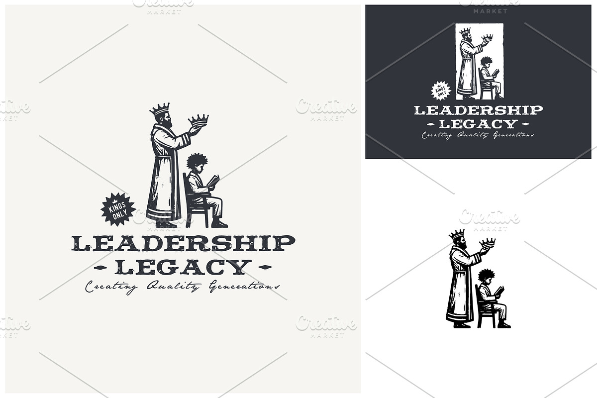 Afro King Coronation Son read a book, a Branding & Logo Template by Enola99d