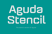 Aguda Stencil Font Family, a Sans Serif Font by Graviton Font Foundry (Thumbnail 1 of 2)