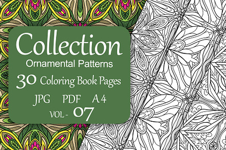 Patterns for coloring PDF,JPG vol-07