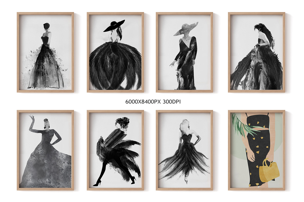 Abstract ink beauty print, a Decorative Illustration by Muzi pear studio (Photo 4 of 10)