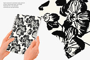 monochrome orchid seamless pattern, a Pattern Graphic by Pink Studio Art (Thumbnail 4 of 4)