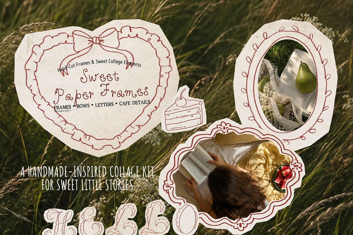 Sweet Hand-Drawn Paper Frames, an Object Graphic by DreamoraArt (Photo 7 of 8)