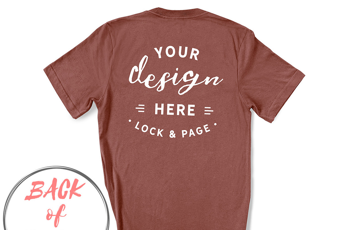 Back Of T-Shirt BC3001 Mockup Bundle, a Shirt Mockup by lock and page (Photo 46 of 88)