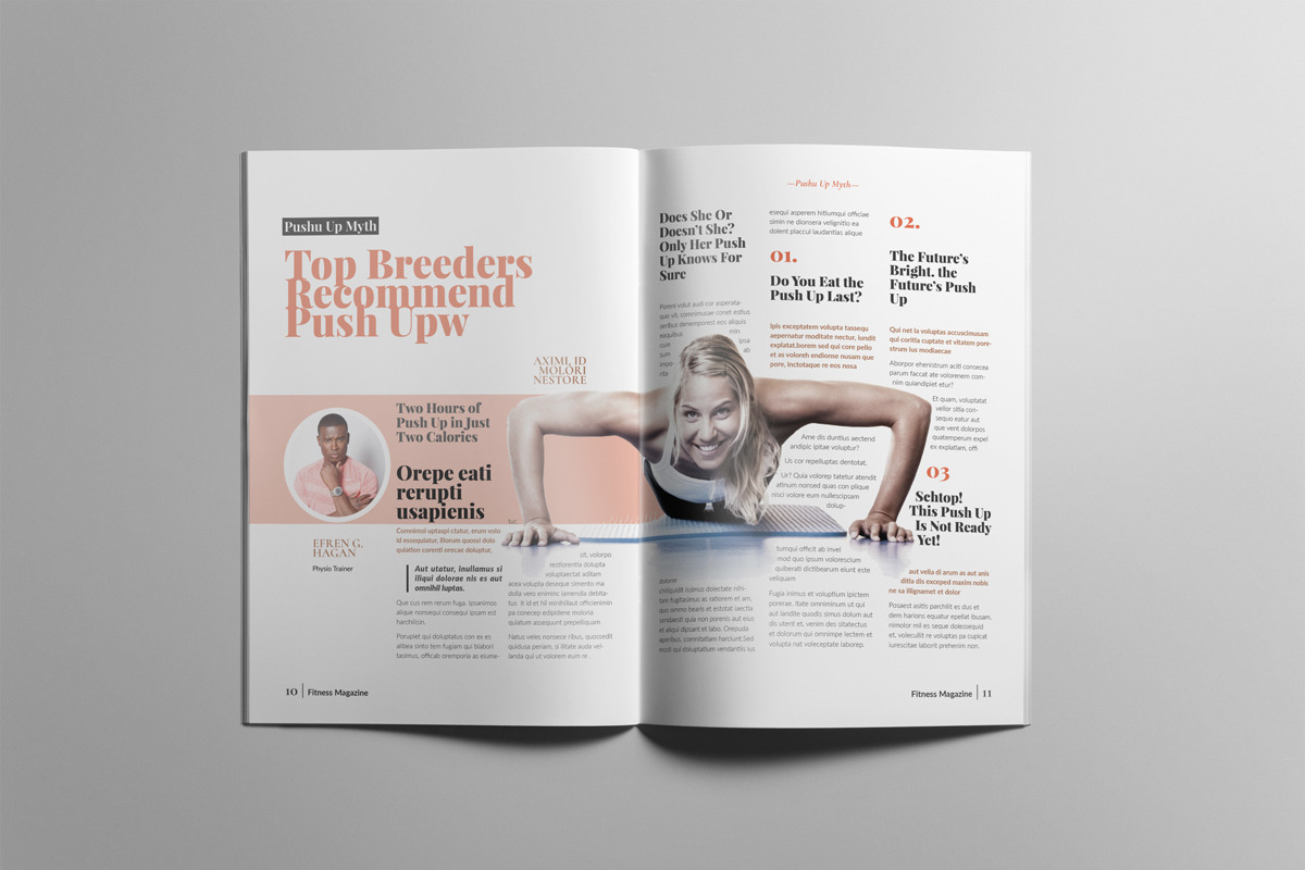 muscle and fitness magazine template, a Magazine Template by Swayang (Photo 6 of 21)