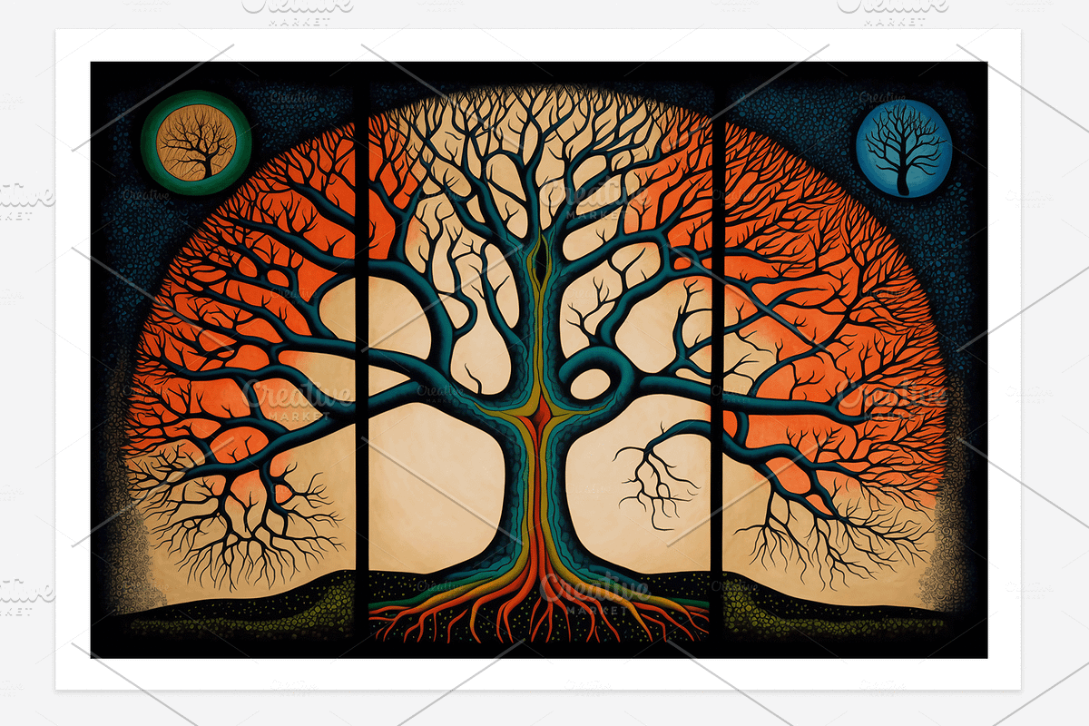 Sati Collection · Sacred Trees, a Decorative Illustration by milatovar (Photo 13 of 14)